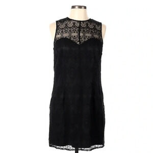 Kensie | Black Lace Overlay Sleeveless Cocktail Dress Size L Large